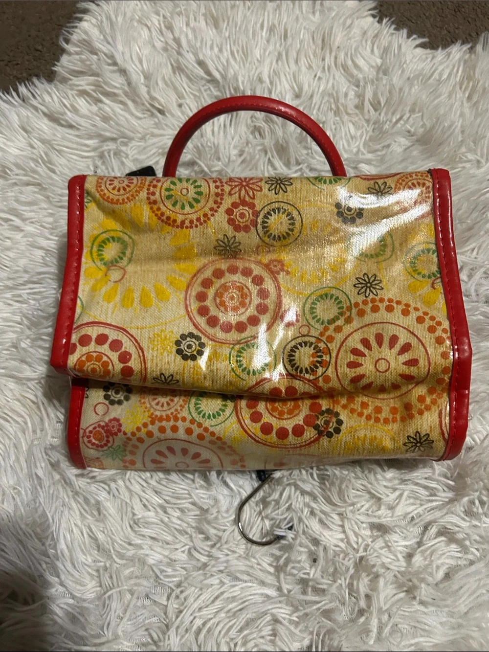 Foldable Travel Jewelry and Toiletry Organizer - Red